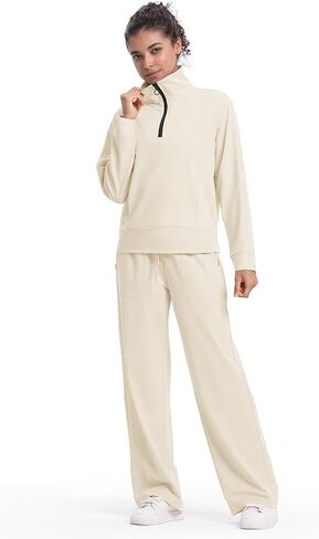 Women's Matching Set Outfits 2 Pieces Travel Clothes Tracksuits Sweat Suits Fall Fashion with 4 Pockets in Saudi Arabia