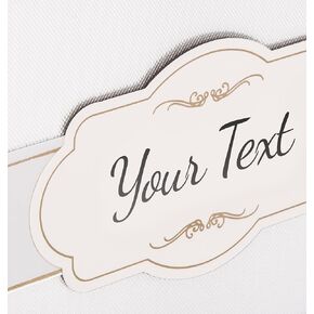 Merry Expressions Gift Card Box with 2 Black & White Ribbons in Gold Trim & Cards Label - 10"x10"x10" Large - for Weddings, Graduations, Birthdays or Baby Showers