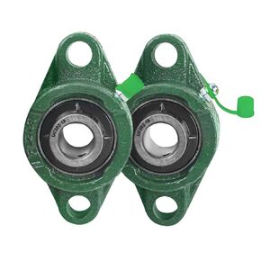 UCFL202-10 Pillow Block Bearings (2 Pack) - 5/8 inch Bore, 2 Bolt Flange Mounted, Solid Cast Iron Base, Self-Alignment
