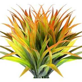 Outdoor Artificial Plants Fake Outdoor Plants Artificial Shrubs Fake Bushes for Outdoors Plastic Plants UV Resistant Greenery (12Pcs)