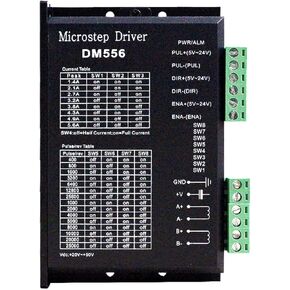 EASON CNC Stepper Motor Driver DM556 DC20-50V 2-Phase 128 Subdivision for Nema 17, 23, 42 Series Stepper Motor CNC Controller Single Axis Hybrid MicroStepping