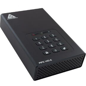 محرك الأقراص الثابتة Apricorn سعة 22 تيرابايت Aegis Desktop Padlock FIPS 140-2 المعتمد من 256 بت (ADT-3PL256F-22TB)