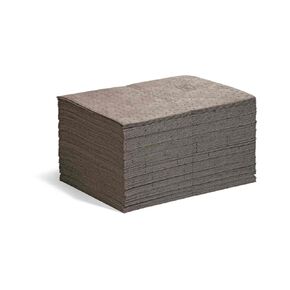 New Pig Absorbent Mat Pad - 100 Mediumweight Mat Pads - 15" x 20" - Absorbs up to 22.5 Ounces per Pad - MAT160