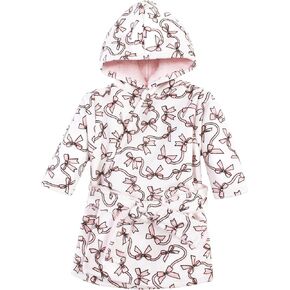 Hudson Baby Unisex Baby Mink with Faux Fur Lining Pool and Beach Robe Cover-ups, Buffalo Plaid, 12-18 Months