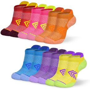 Ankle Athletic Running Socks Womens Low Cut Thick Cushioned Socks with Heel Tab 3/6 Pairs