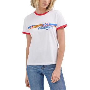 Wrangler Women's X Hot Wheels Logo Ringer Tee