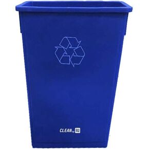 Restaurantware RW Clean 23 Gallon Trash Can 1 Slim Trash Bin - Lid Sold Separately Commercial Blue Plastic Waste Basket Heavy-Duty Slim Design For Bathroom Kitchen Outdoor Waste