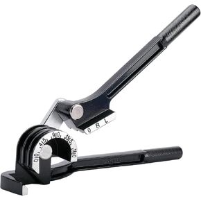 Tube Bender, Tubing Bender 180 Degree Brake Line Bender for 1/4", 5/16", and 3/8" Tubing, 3-in-1 Heavy Duty Manual Bender for Copper, Brass, Aluminum and Thin Steel Pipes