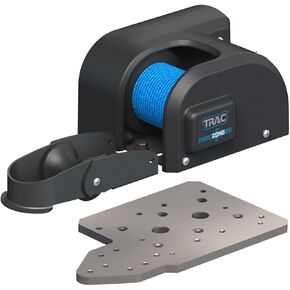 Camco Trac Outdoors Mounting Plate for AnchorZone 20 and StrikeZone 25 Anchor Winches | Safely Secures Your Anchor Winch (69070), Black