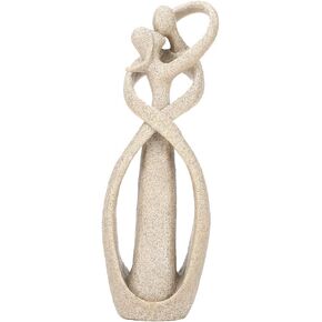 Sandstone Sculpture,Handmade Sandstone Kiss Lovers Couple Statue Sculpture Carved Figurine Art Craft Decoration,for Home, Office and Studio Decoration
