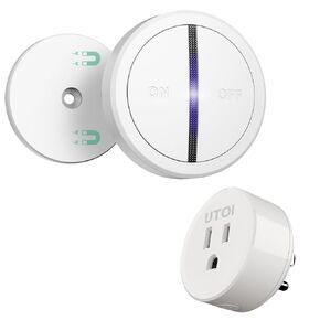 Wireless Remote Control Outlet Plug with Remote Switch, 15A Remote Outlet Switch, 656ft RF Range Remote Control for Christmas Tree, Indoor Lights, Garbage Disposal, Appliances, Expandable, White