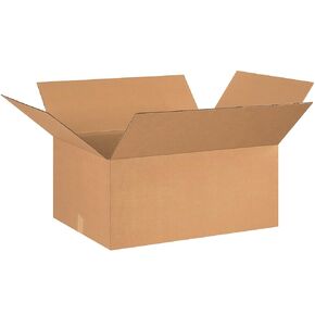 TOP PACK SUPPLY 26x22x12 صناديق مموجة، كبيرة، 26 طولًا × 22 عرضًا × 12 ارتفاعًا، عبوة من 15 قطعة | الشحن، التعبئة والتغليف، النقل، صندوق تخزين للمنزل أو العمل، صناديق بالجملة قوية