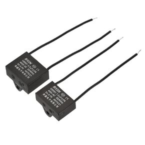 MECCANIXITY CBB61 Run Capacitors 1.5uF 2.2uF 450V AC 2 Wires Metallized Polypropylene Film Capacitors for Ceiling Fan