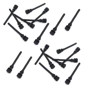20 Pieces PC Case Fan Anti Noise Vibration Rubber Screws PC Case Fan Mounting Pin PC Case Fan Soft Rubber Anti Noise Reducing Vibration Screws Fan Rivet, 45mm, Black