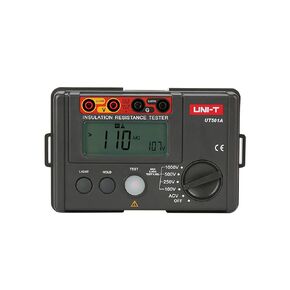 UNI-T Digital Megohmmeter UT501A Insulation Resistance Tester Multimeter, Electrician Megohm Meter, 125V/250V/500V/1000V Test Voltage, 0.01~200Ω Low Resistance Testing, 2000 Counts Auto Ranging