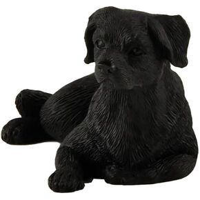 JFSM INC. 4" Miniature Black Labrador Dog Figurine - Black Lab Gifts, Black Lab Statue, Black Lab Décor