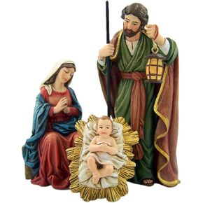 Michael Adams Detailed Resin Christmas Nativity Figurine Statue Set, 5 Inch (9-Piece)