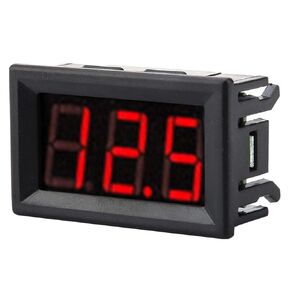 Digital Voltmeter, 3 Wire LED Panel Digital Display Voltage Meter with Reverse DC 0-100V Red Blue Green Yellow(Red)