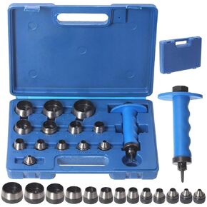 Swpeet 14Pcs 14 in 1 Gasket Hollow Punch Kit, Leather Punches Tools Hole Punch Set Gasket Punch Set Gasket Cutter Hole Punch Tool Kit Gasket Punch Set with Storage Case for Plastic Rubber Leather