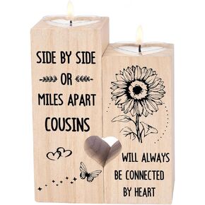 Cousin Gifts for Women, Gifts for Cousins, Candlestick Holders - Cousin Birthday Gifts for Women, Best Cousin Gifts Ideas for Christmas and Weddings