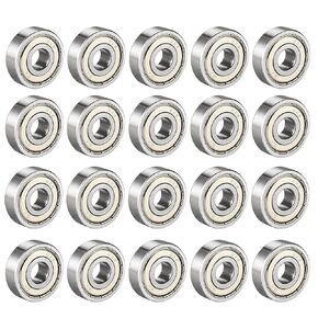 uxcell 629ZZ Deep Groove Ball Bearing Double Shield 629-2Z 80029, 9mm x 26mm x 8mm Chrome Steel Bearings (Pack of 20)