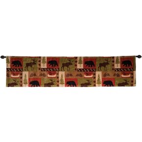 Carstens, Inc JP593 Patchwork Lodge Plush Valance, Multi