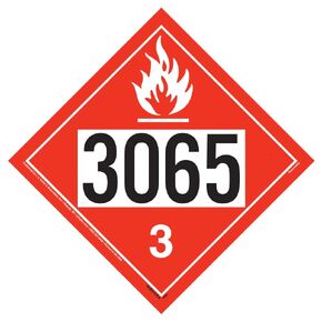 3065 Placard, Class 3 Flammable Liquid 25-pk. - 10.75" x 10.75" Polycoated Tagboard for Temporary Applications - J. J. Keller & Associates - Complies with DOT Hazmat Placard Requirements