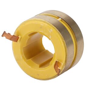 Agatige Hollow Slip Ring, Brass Conductive Collector Conductive Ring 2 Way Through Bore Electrical Slip Ring Slip Ring Connector for 168F Gasoline Generator, 22mm ID 38mm OD
