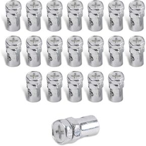 20 PCS Car Throttle Brake Cable Ends, Portable Durable Metal Automotive Brake Cable Crimp Ends, Universal Brake Harness Connector Accessories for Bike Motorcycl Scooter (Silver)
