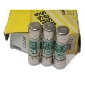 Bussmann FNM-20 Fuse; Cylinder; Time Lag; 20A FNM20 (PACK OF 5)