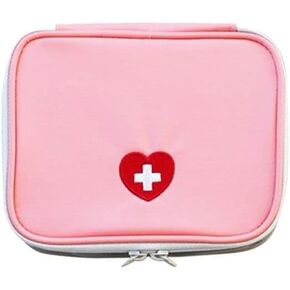 HomeSoGood Medical Storage Bag Large Capacity Emergency Kits Bag Home Storage Pill Storage Bag Household Outdoor(pink)