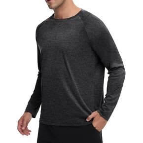 Long Sleeve Shirts for Men - Dry Fit Moisture Wicking Sun Protection UV UPF 50 Tee T Shirts for Fishing Workout Running
