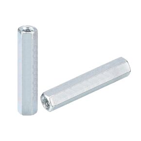 uxcell 6pcs M6x10x50mm Coupling Nuts - Galvanized Carbon Steel Hex Threaded Rod Coupler for Furniture, Electronic, Industrial