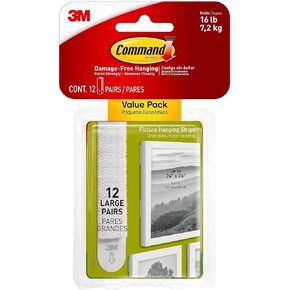 Command Photo Hangers, White, Easy On, Easy Off, Hangs up to 6 frames, Gallery Wall Pack