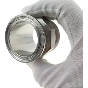 Tri Clamp to NPT Male Threaded Straight Adapter Sanitary Tube Fitting 304 Stainless Steel (1.5"NPTx2"TC)