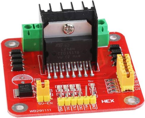 2PCS L298N Motor Driver Module Dual H Bridge DC Stepper Motor Driver Module Controller Board for Arduino PIC AVR with Dupont Cable in Saudi Arabia