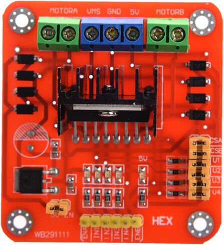 2PCS L298N Motor Driver Module Dual H Bridge DC Stepper Motor Driver Module Controller Board for Arduino PIC AVR with Dupont Cable in Saudi Arabia