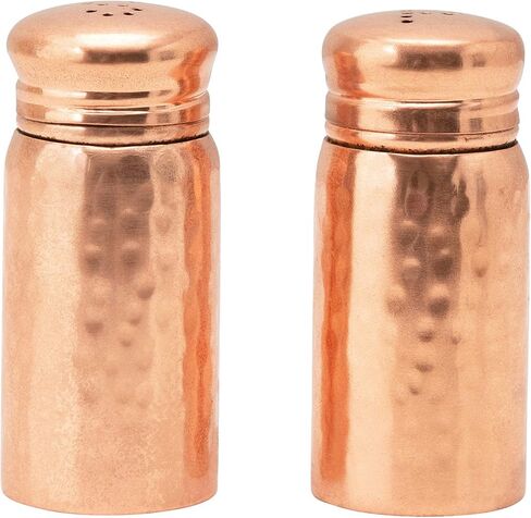 Creative Co-Op Hammered Stainless Steel, Copper Finish Salt & Pepper Shaker, 3.5" in Saudi Arabia