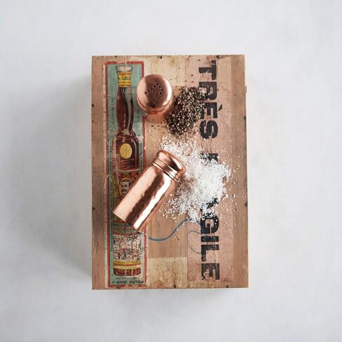 Creative Co-Op Hammered Stainless Steel, Copper Finish Salt & Pepper Shaker, 3.5" in Saudi Arabia