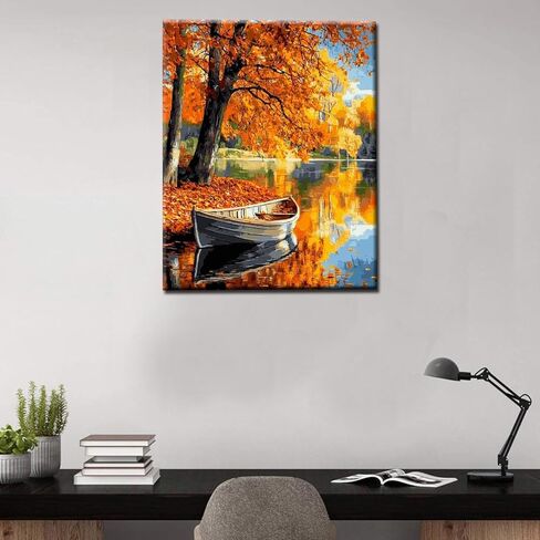 Tree of life Painting Paint by Number Kits 16 x 20 inch Romantic Heart Canvas DIY Red Rose Daisy Painting for Kids Adults Beginner with Brushes and Wildflower Floral Acrylic Art Gift(Without Frame) in Kuwait