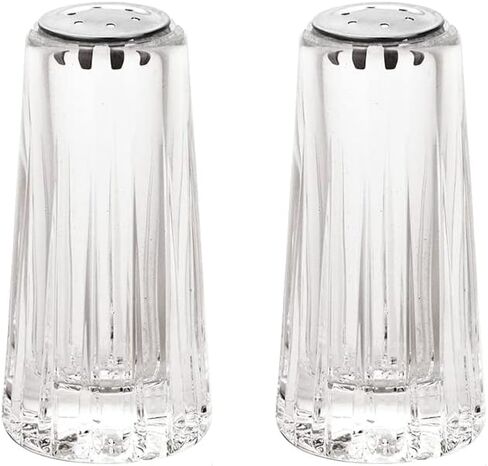 YBM Home Salt and Pepper Shakers Acrylic with Stainless Steel Lid, 1.5oz Clear Spice Herb Dispenser for Dining Table and Farmhouse Decoration, 1231-2 in Saudi Arabia