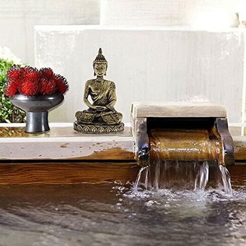 1Pcs Small Thai Buddha Statue Figurine Sandstone Buddhist Home Decor Bronze in Saudi Arabia
