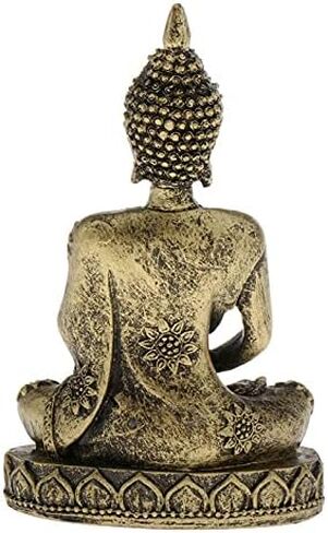 1Pcs Small Thai Buddha Statue Figurine Sandstone Buddhist Home Decor Bronze in Saudi Arabia