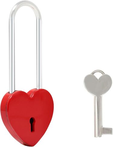 Honbay Cute Love Lock with Key Heart Shaped Padlock Alloy Steel Heart Lock Wish Lock Romantic Padlock for Jewelry Box Suitcase Cabinet Notebook for Lovers Birthday Wedding Valentine's Day Gift (Pink) in Saudi Arabia