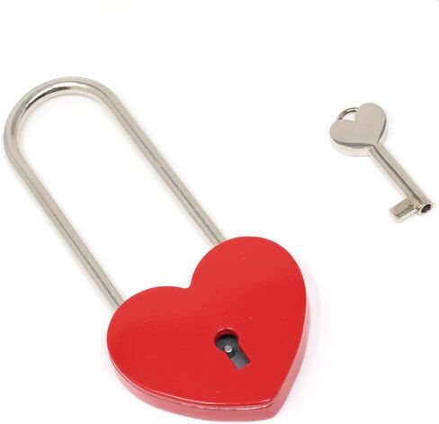 Honbay Cute Love Lock with Key Heart Shaped Padlock Alloy Steel Heart Lock Wish Lock Romantic Padlock for Jewelry Box Suitcase Cabinet Notebook for Lovers Birthday Wedding Valentine's Day Gift (Pink) in Saudi Arabia
