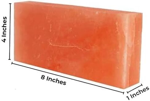 Himalayan Pink Salt Tiles 8"x4"x1" for Spa, Sauna - Salt bricks for Salt Wall, Pack of 10 Salt Blocks of 2.5 lbs for Home Decor and Diye Improvement in Saudi Arabia