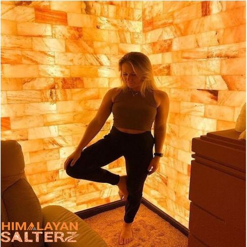 Himalayan Pink Salt Tiles 8"x4"x1" for Spa, Sauna - Salt bricks for Salt Wall, Pack of 10 Salt Blocks of 2.5 lbs for Home Decor and Diye Improvement in Saudi Arabia