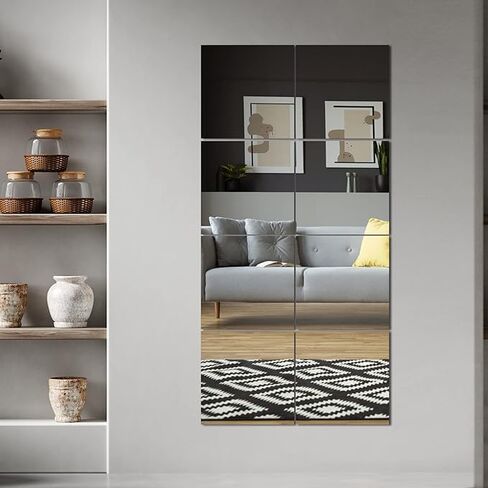 مرآة أكريليك للمنزل وصالة الألعاب الرياضية والمكتب مقاس 30.48 سم × 30.48 سم 4 قطع، مرآة للاستخدام الداخلي على الحائط لصالة الألعاب الرياضية المنزلية لغرفة النوم، مرآة بدون إطار لغرفة المعيشة للاستخدامات المتعددة، مرآة بطول كامل، ديكور منزلي، مرآة حائط. in Saudi Arabia