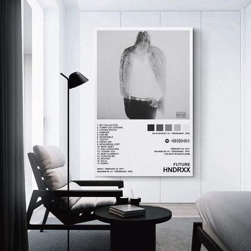 MEETJE Future - ملصقات قماشية بغلاف الألبوم HNDRXX للغرفة كهدية جمالية بدون إطار: 16 × 24 بوصة (40 × 60 سم) in Kuwait
