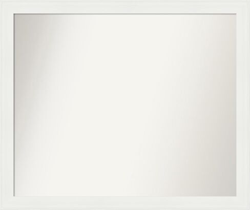 Amanti Art Custom Mirror, Vanity White Narrow Bathroom Mirror, Wall Mirror or Bathroom Vanity Mirror Over Sink (31.5 x 37.5 in.) Non-Beveled Mirror, White Mirror, Casual Mirror from WI, USA in Saudi Arabia